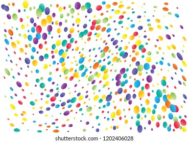 Festive color round confetti background. Abstract frame confetti texture for holiday, postcard, poster, website, carnivals, birthday and children's parties. Cover confetti mock-up. Wedding card layout