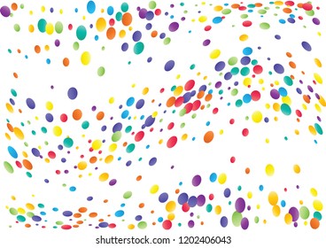Festive color round confetti background. Abstract frame confetti texture for holiday, postcard, poster, website, carnivals, birthday and children's parties. Cover confetti mock-up. Wedding card layout