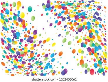 Festive color round confetti background. Abstract frame confetti texture for holiday, postcard, poster, website, carnivals, birthday and children's parties. Cover confetti mock-up. Wedding card layout