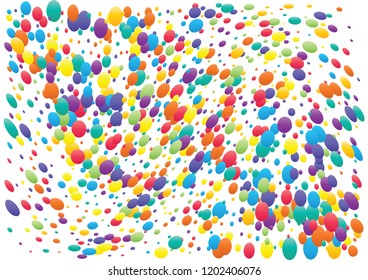 Festive color round confetti background. Abstract frame confetti texture for holiday, postcard, poster, website, carnivals, birthday and children's parties. Cover confetti mock-up. Wedding card layout