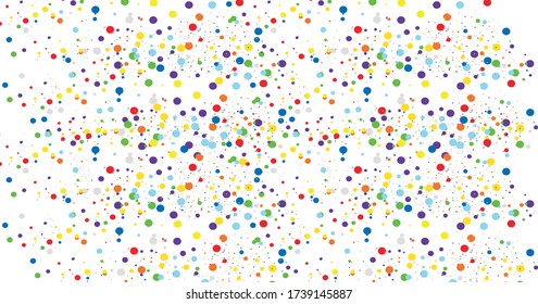 Festive color round confetti background. Abstract frame confetti texture for holiday, postcard, poster, website, carnivals, birthday and children's parties. Cover confetti mock-up. Wedding card layout