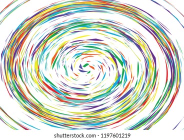 Festive color round line background. Abstract twisted frame linen texture for holiday, postcard, poster, website, carnival, birthday, children's party. Spiral line cover mock-up. Wedding card layout