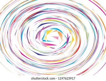 Festive color round line background. Abstract twisted frame linen texture for holiday, postcard, poster, website, carnival, birthday, children's party. Spiral line cover mock-up. Wedding card layout