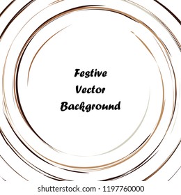 Festive color round line background. Abstract twisted frame linen texture for holiday, postcard, poster, website, carnival, birthday, children's party. Spiral line cover mock-up. Wedding card layout