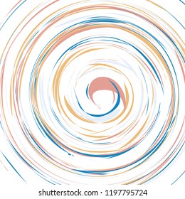 Festive color round line background. Abstract twisted frame linen texture for holiday, postcard, poster, website, carnival, birthday, children's party. Spiral line cover mock-up. Wedding card layout