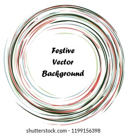 Festive color round line background. Abstract twisted frame linen texture for holiday, postcard, poster, website, carnival, birthday, children's party. Spiral line cover mock-up. Wedding card layout