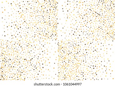 Festive color star confetti background. Abstract frame confetti texture for holiday, postcard, poster, website, carnivals, birthday and children's parties. Cover confetti mock-up. Wedding star layout