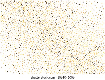 Festive color star confetti background. Abstract frame confetti texture for holiday, postcard, poster, website, carnivals, birthday and children's parties. Cover confetti mock-up. Wedding star layout
