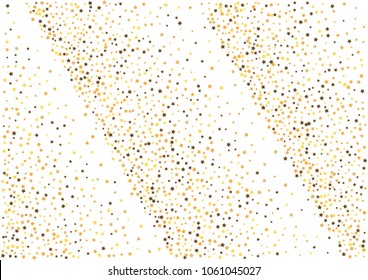Festive color star confetti background. Abstract frame confetti texture for holiday, postcard, poster, website, carnivals, birthday and children's parties. Cover confetti mock-up. Wedding star layout