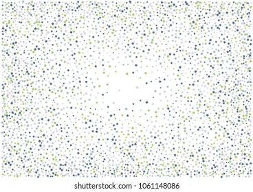Festive color star confetti background. Abstract frame confetti texture for holiday, postcard, poster, website, carnivals, birthday and children's parties. Cover confetti mock-up. Wedding star layout