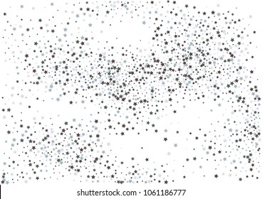Festive color star confetti background. Abstract frame confetti texture for holiday, postcard, poster, website, carnivals, birthday and children's parties. Cover confetti mock-up. Wedding star layout