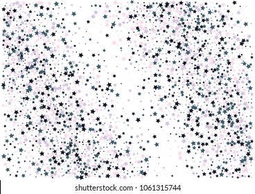 Festive color star confetti background. Abstract frame confetti texture for holiday, postcard, poster, website, carnivals, birthday and children's parties. Cover confetti mock-up. Wedding star layout