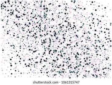 Festive color star confetti background. Abstract frame confetti texture for holiday, postcard, poster, website, carnivals, birthday and children's parties. Cover confetti mock-up. Wedding star layout