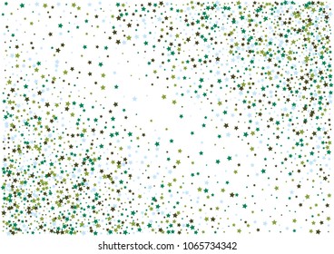 Festive color star confetti background. Abstract frame confetti texture for holiday, postcard, poster, website, carnivals, birthday and children's parties. Cover confetti mock-up. Wedding star layout