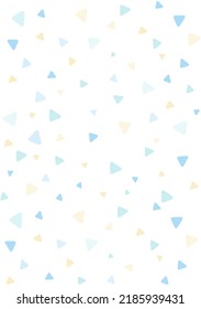 Festive color triangle confetti background. Abstract vector texture for holiday, postcard, poster, birthday, children.