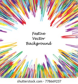 Festive colorful abstract pattern. Flash burst ray vector line texture for holidays, postcards, posters, web, carnivals, birthday, children's parties. Cover comic mock-up. New year, Christmas theme