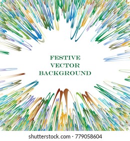 Festive colorful abstract pattern. Flash burst ray vector line texture for holidays, postcards, posters, web, carnivals, birthday, children's parties. Cover comic mock-up. New year, Christmas theme