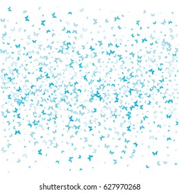 Festive colorful background with blue butterflies. Vector illustration for decoration of holidays, postcards, posters, websites, carnivals, posters, birthday and children's parties.