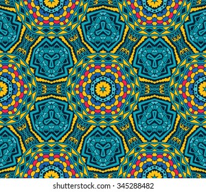 Festive colorful background design. Abstract Tribal vintage ethnic seamless pattern ornamental. 