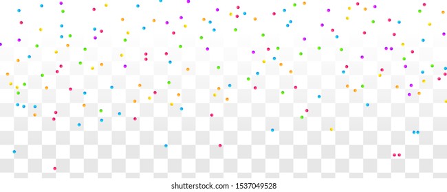 Festive colorful confetti background. Rectangle vector texture for holidays, postcards, posters, websites, carnivals, birthday and children's parties. 