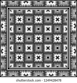 Festive Colorful Geometric Pattern. Vector Illustration. For Print Bandanna, Tablecloth, Fabric Print, Fashion