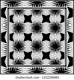 Festive Colorful Geometric Pattern. Vector Illustration. For Print Bandanna, Tablecloth, Fabric Print, Fashion