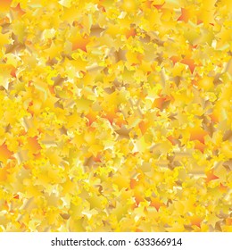 Festive colorful golden star confetti background. Square vector texture for holidays, postcards, posters, websites, carnivals, birthday and children's parties. Cover mock-up.