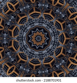 Patrón de arte de manala colorida festiva, vector geométrico