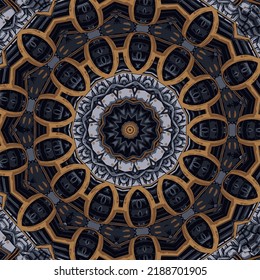 Festive colorful mandala art pattern geometric vector