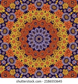Festive colorful mandala pattern illustration