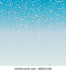 Festive colorful rectangle confetti background. Vector illustration for decoration of holidays, postcards, posters, websites, carnivals, birthday and children's parties.