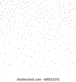 Festive colorful rectangle confetti background. Vector illustration for decoration of holidays, postcards, posters, websites, carnivals, birthday and children's parties.