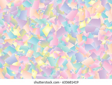Festive colorful rectangle confetti background. Rectangle vector texture for holidays, postcards, posters, websites, carnivals, birthday and children's parties. Cover mock-up.