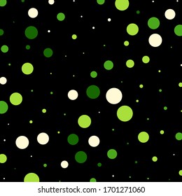 Festive colorful round confetti background. Vector illustration for the design of holidays, cards, posters, sites, carnivals, birthdays and children's parties. green balls