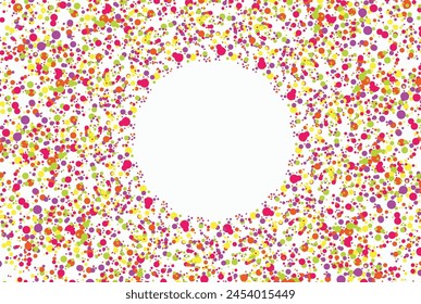 Festive colorful round confetti background. Vector illustration