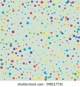 Festive colorful round confetti background. Vector illustration for decoration of holidays, postcards, posters, websites, carnivals, birthday and children's parties.