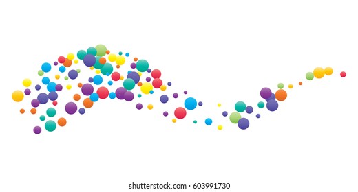 Festive colorful round confetti background. Vector illustration for decoration of holidays, postcards, posters, websites, carnivals, birthday and children's parties