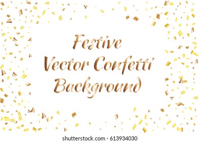 Festive colorful round confetti background. Vector illustration for decoration of holidays, postcards, posters, carnivals, birthday and children's parties.