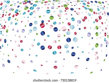 Festive colorful round confetti background. Twisted  vector texture for holidays, postcards, posters, websites, carnivals, birthday and children's parties. Cover mock-up. New year, Christmas theme