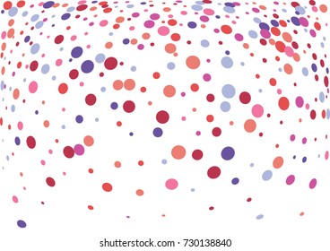 Festive colorful round confetti background. Twisted  vector texture for holidays, postcards, posters, websites, carnivals, birthday and children's parties. Cover mock-up. New year, Christmas theme
