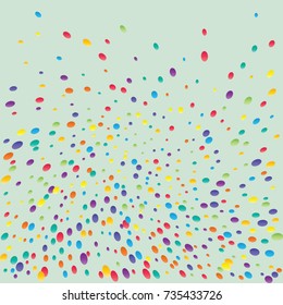 Festive colorful round confetti background. Twisted  vector texture for holidays, postcards, posters, websites, carnivals, birthday and children's parties. Cover mock-up. New year, Christmas theme