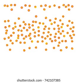 Festive colorful round confetti background. Vector illustration for decoration of holidays, postcards, posters, websites, carnivals, birthday and children's parties.