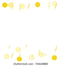 Festive colorful round confetti background. Vector illustration for decoration of holidays, postcards, posters, websites, carnivals, birthday and children's parties. White background