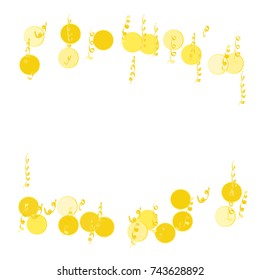 Festive colorful round confetti background. Vector illustration for decoration of holidays, postcards, posters, websites, carnivals, birthday and children's parties. White background