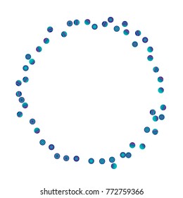 Festive colorful round confetti background. Vector illustration for decoration of holidays, postcards, posters, websites, carnivals, birthday and children's parties.