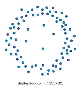Festive colorful round confetti background. Vector illustration for decoration of holidays, postcards, posters, websites, carnivals, birthday and children's parties.