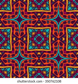 Festive Colorful seamless vector pattern ornamental. Geometric print