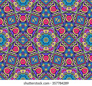 Festive Colorful seamless vector pattern ornamental. Geometric print