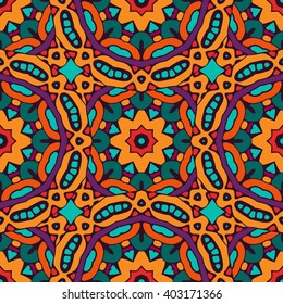Festive Colorful seamless vector pattern ornamental. Geometric prinT