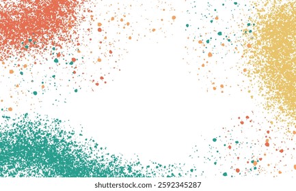Festive Colorful Splashes Creating a Bright Background